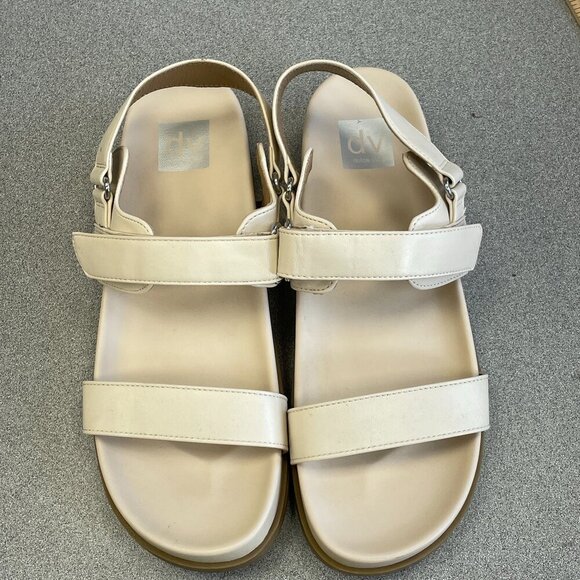 NEW  Dolce Vita Argyle Beige Platform Sandals Women's Size 10 - Picture 7 of 7